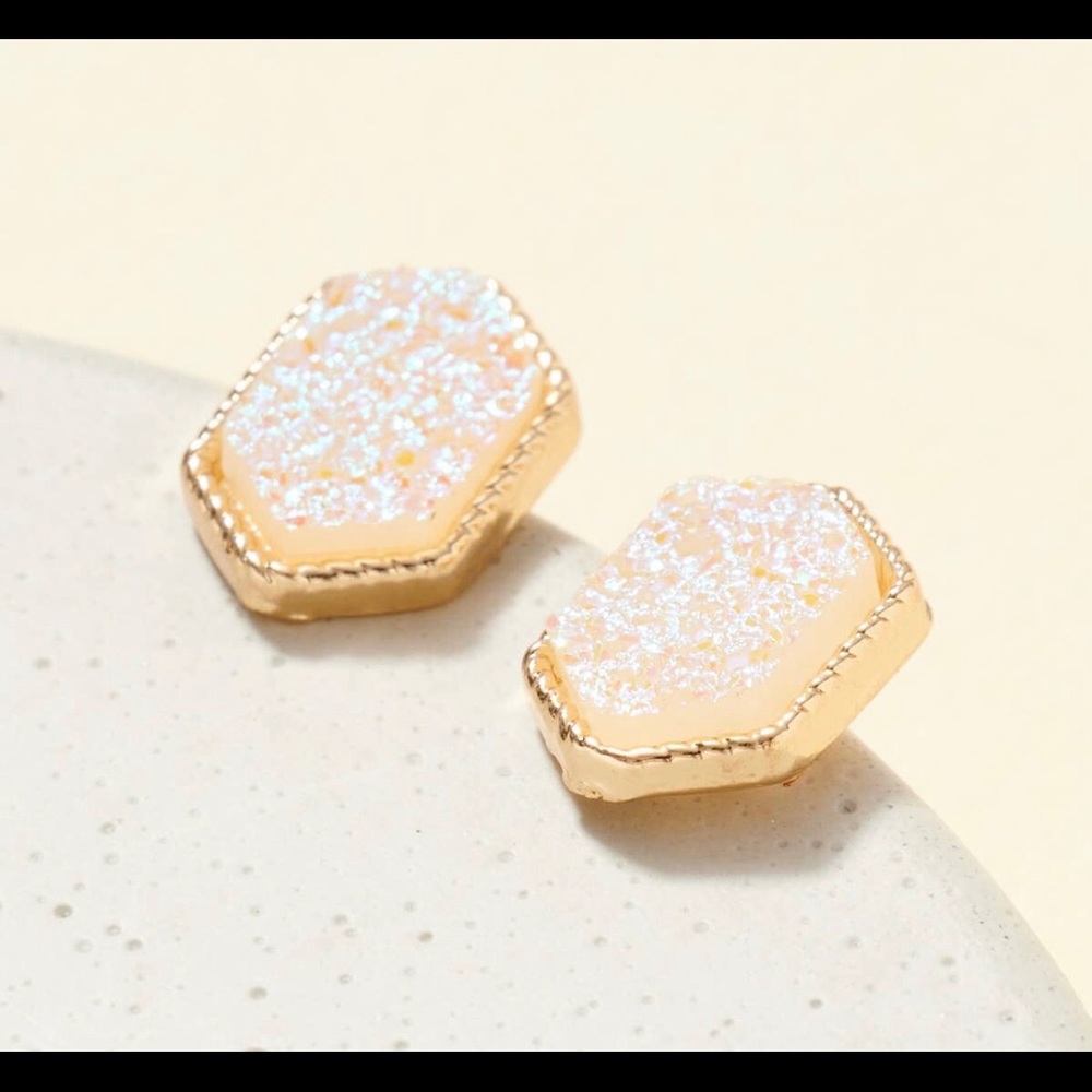 Druzy stud earrings
